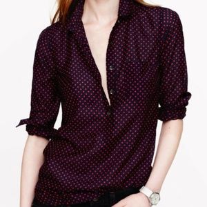 J. Crew navy with red tunic